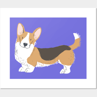 Corgi Illuatration Posters and Art